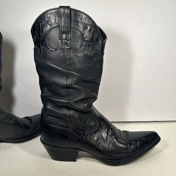 Ariat Boots Women's Style 13805 Black Leather Size 8 B Cowgirl Western Country - Picture 5 of 12